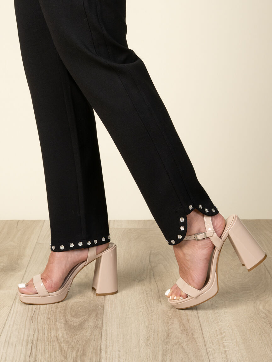 Pull On Pant With Floral Hem Snaps Image 3
