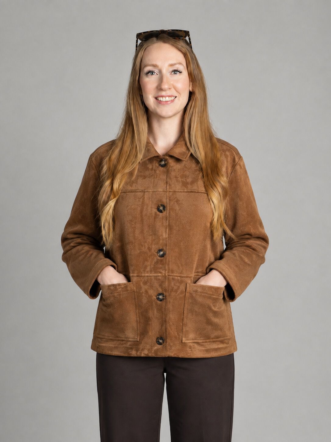 Longline Faux Suede Jacket