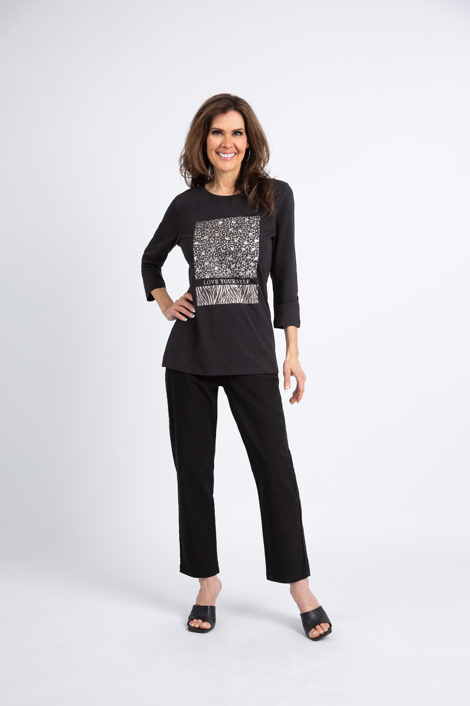 &frac34; Sleeve Love Yourself Tee Image 1