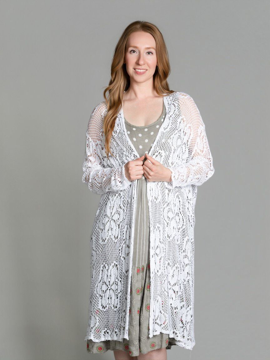 Long Sleeve Mesh Cardigan