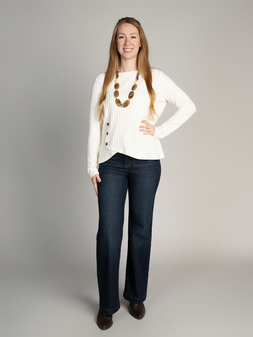 Silver AVERY High waisted Wide Leg Denim Jean.