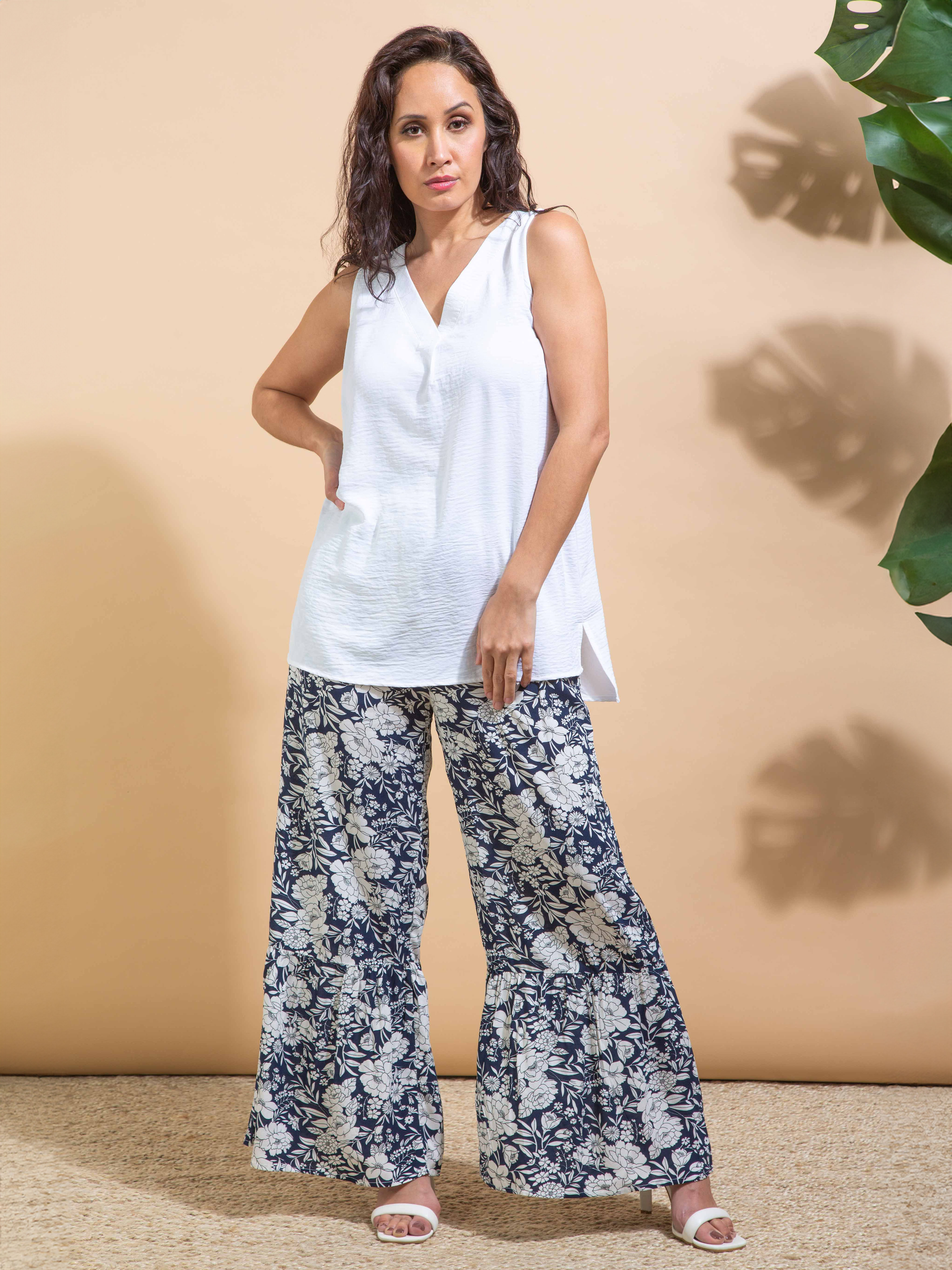 Sleeveless V-Neck Top