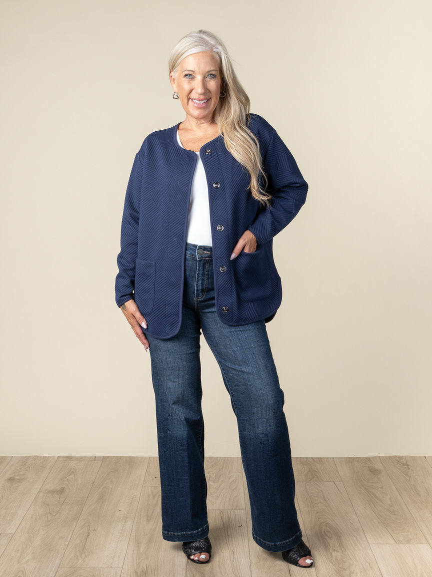 Long Sleeve Button up Cardigan with Pockets