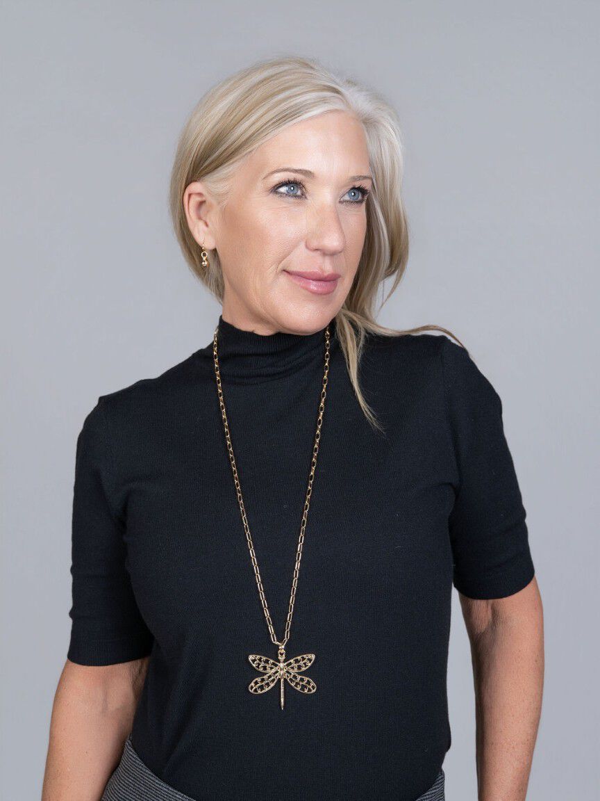 Dragonfly Pendant Necklace Set
