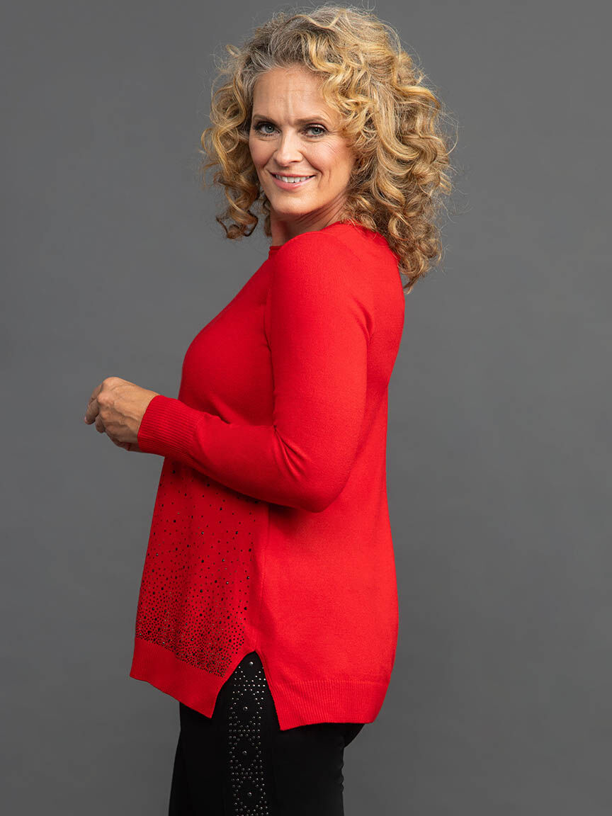 Long Sleeve Top with Matching Scarf Image 4