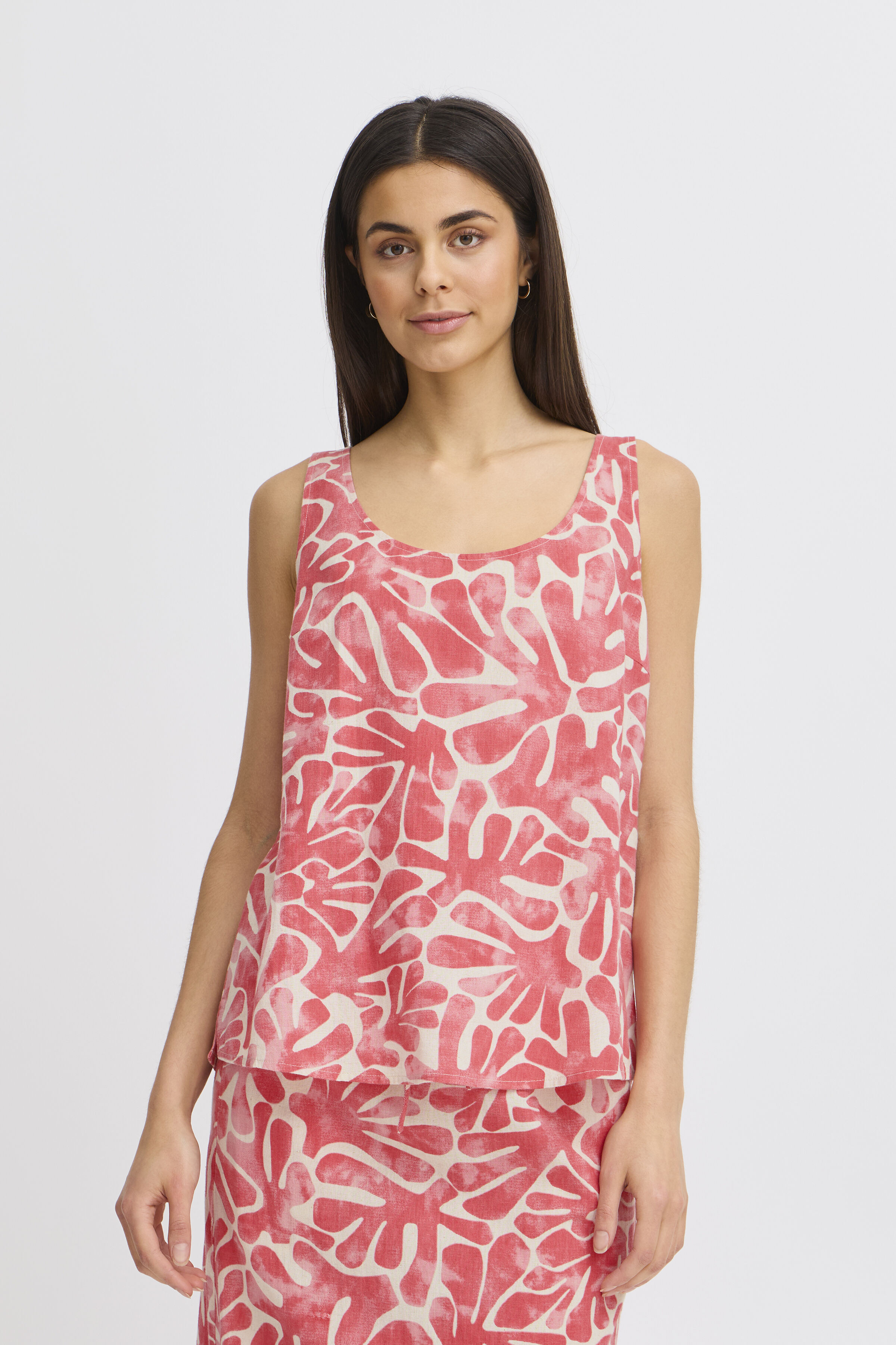 Cotton Linen Blend Sleeveless Top