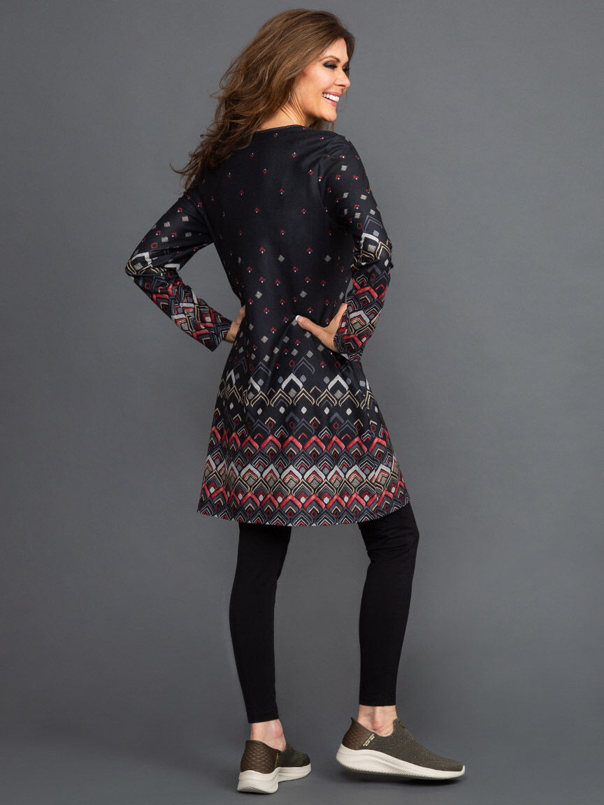Fit and Flare Long Sleeve Dress Image 4
