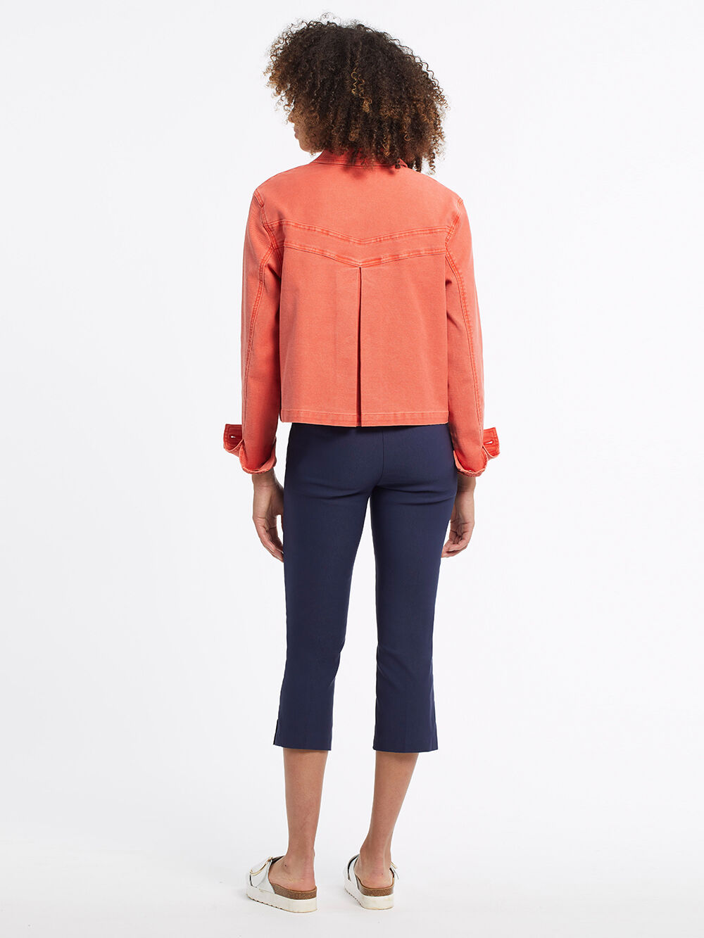 Orange Denim Jacket Image 2