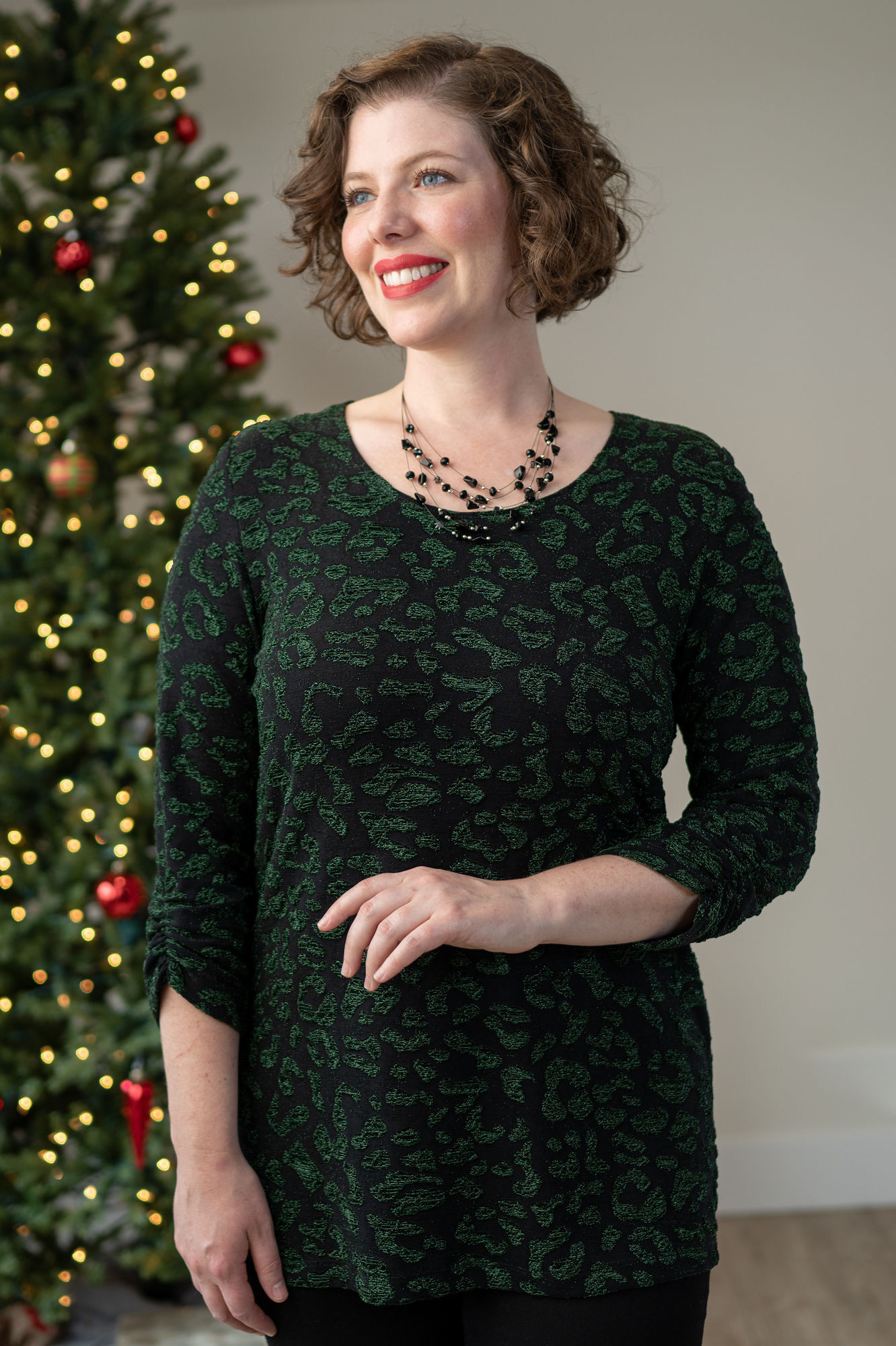 Sparkly Green Ruchin Shirt Image 1