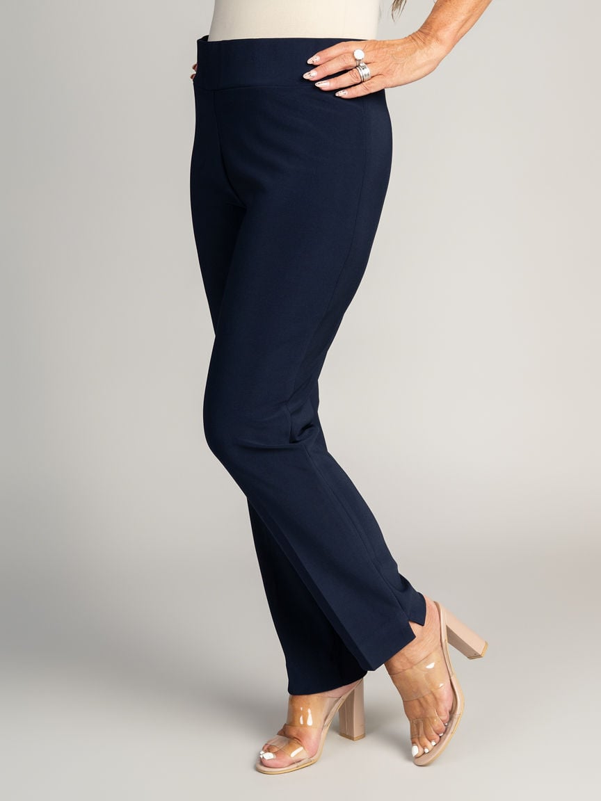 Pull-On Straight Leg Petite Pants Image 4