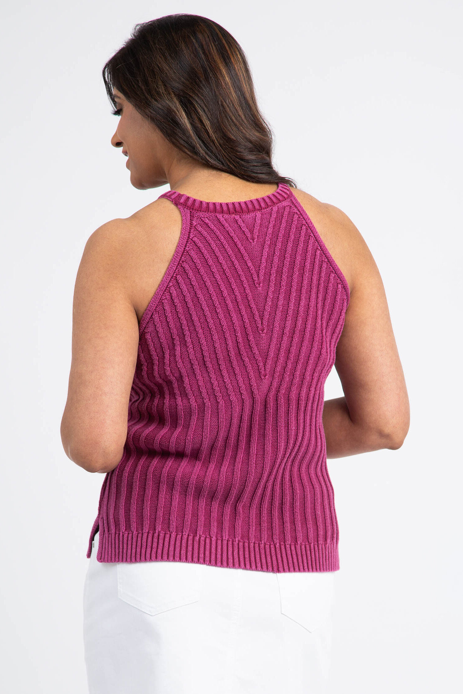 Sleeveless Sweater w/ Halter Neck Image 4
