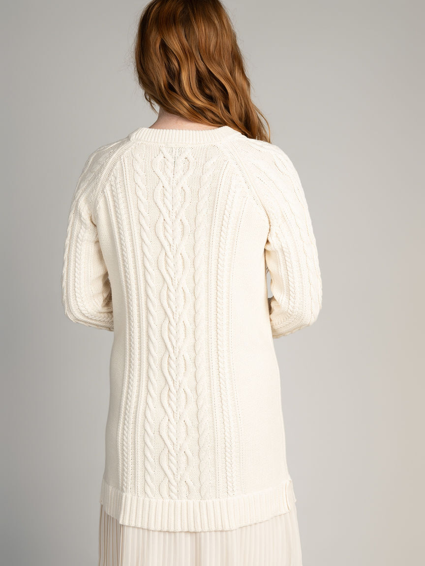 Layered Chiffon Hem Sweater Dress