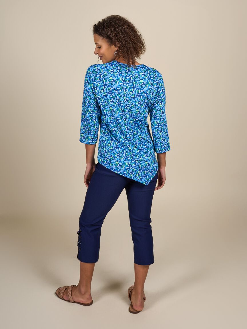 Pull On Capri with Lace Up Detail  Image 2