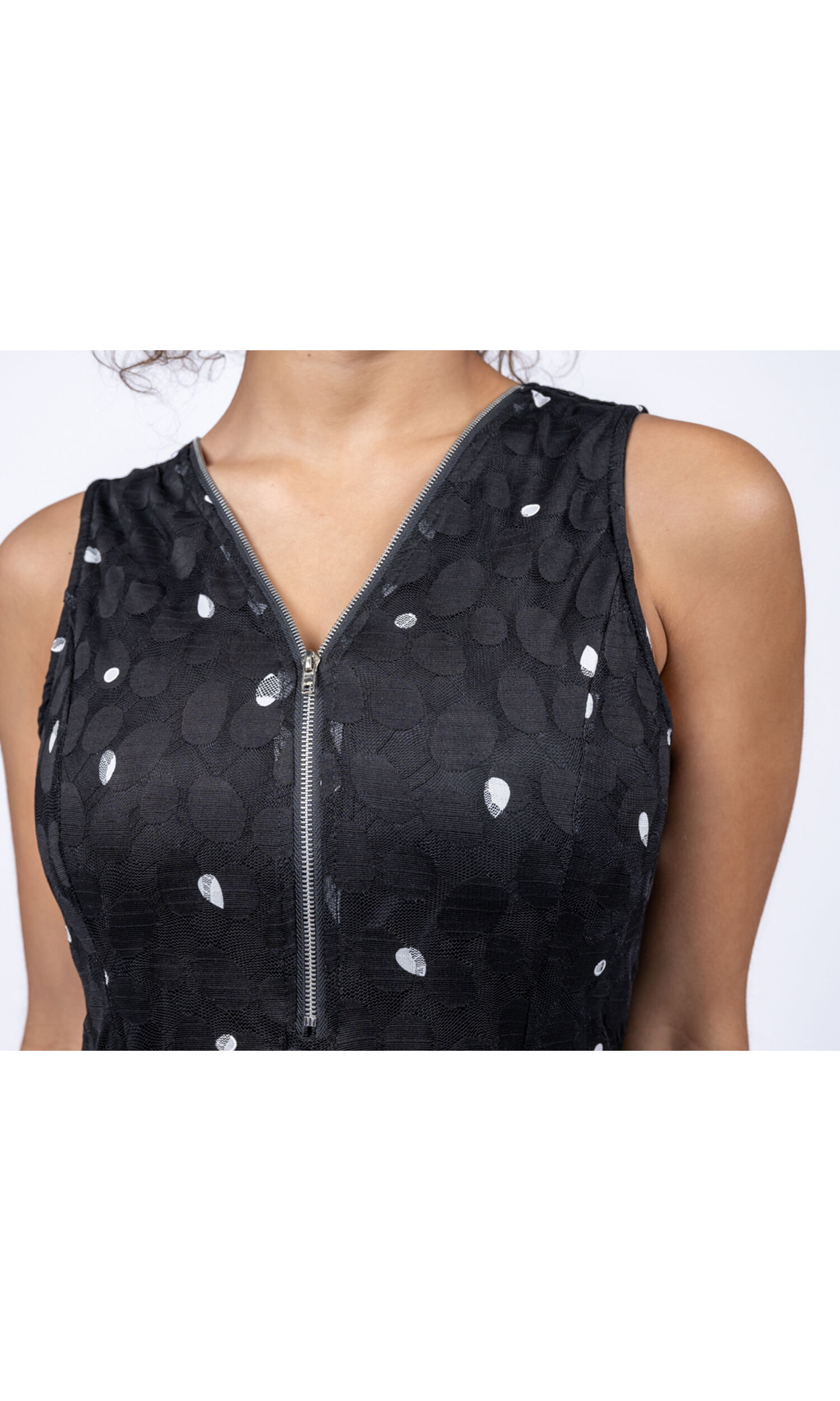 Lace Overlay Skater Dress Image 3