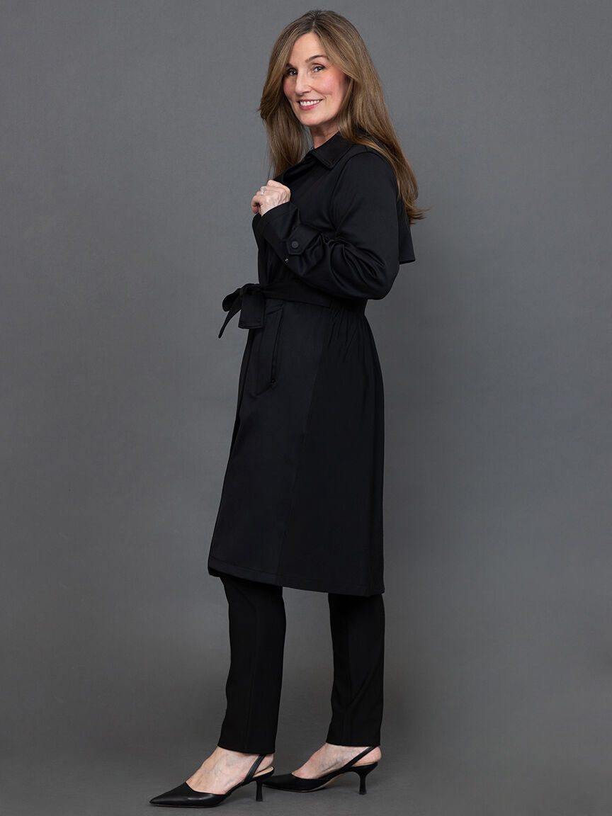 Techno Stretch Belted Trench Coat  Image 2