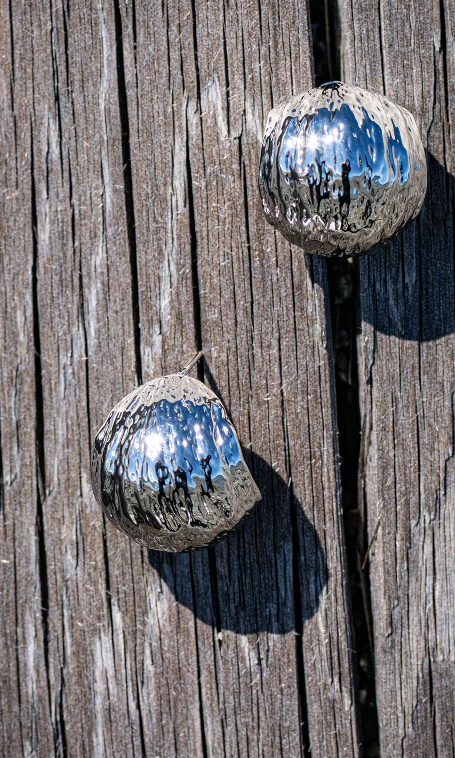 Hammered Hoop Stud Earrings