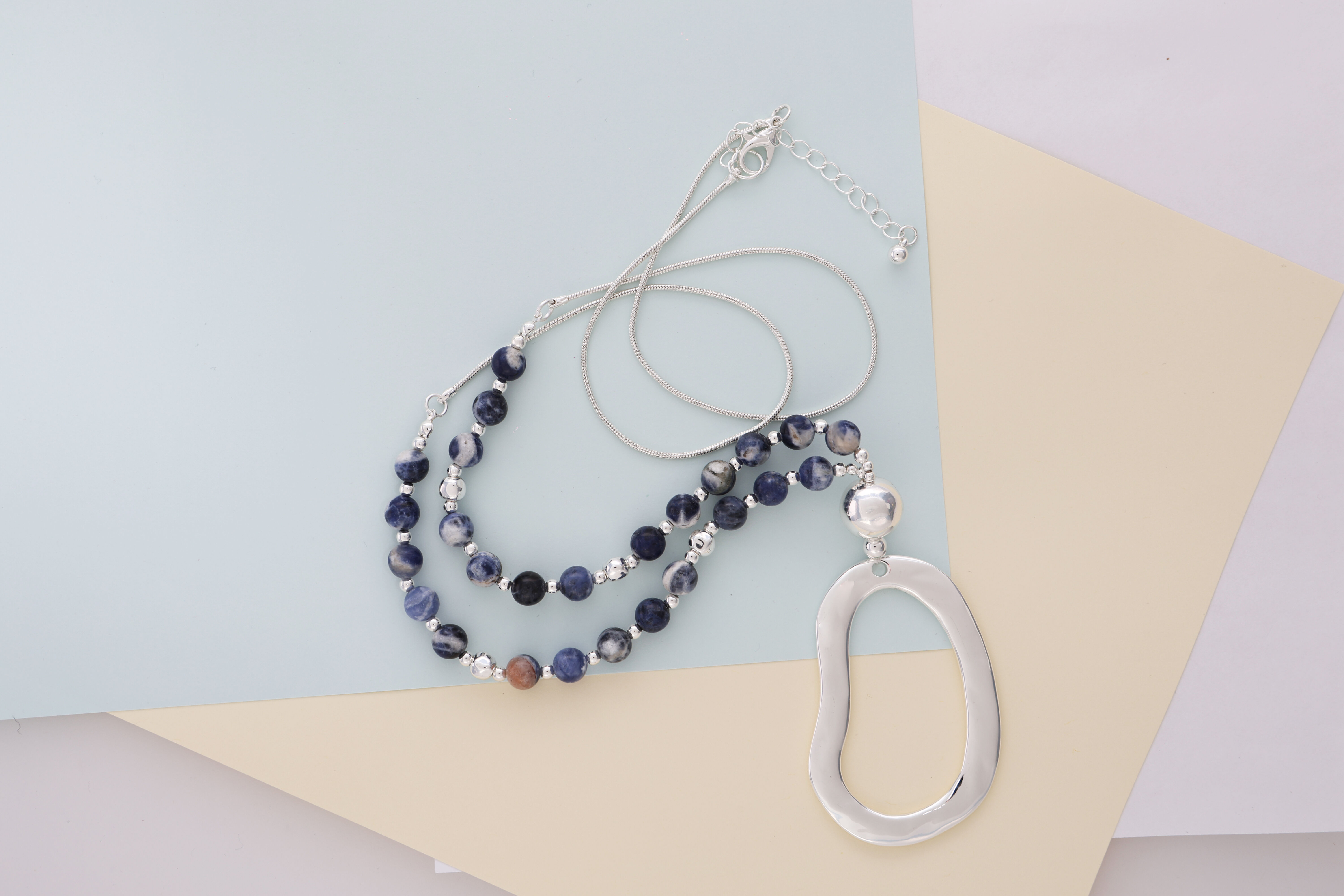 Stones & Beads Long Pendant Necklace Image 2