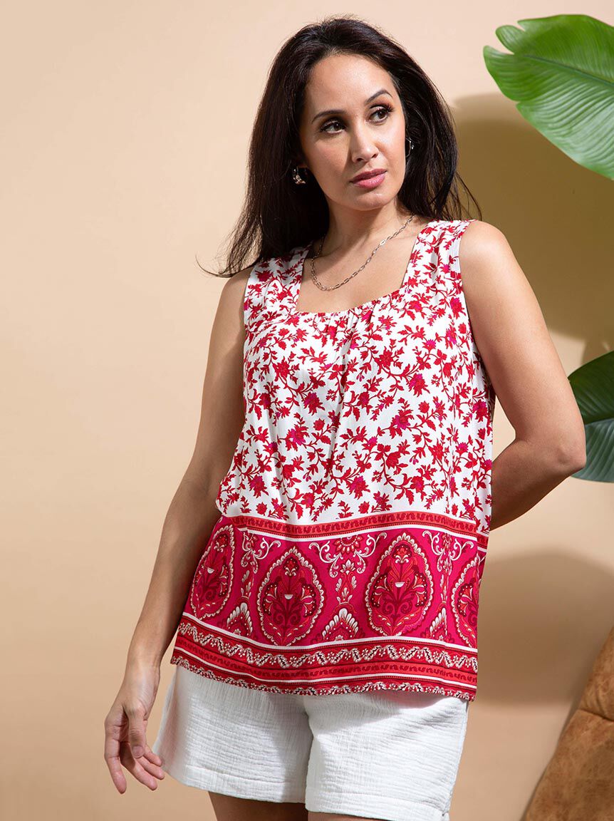 Square Neck Sleeveless Blouse Image 2