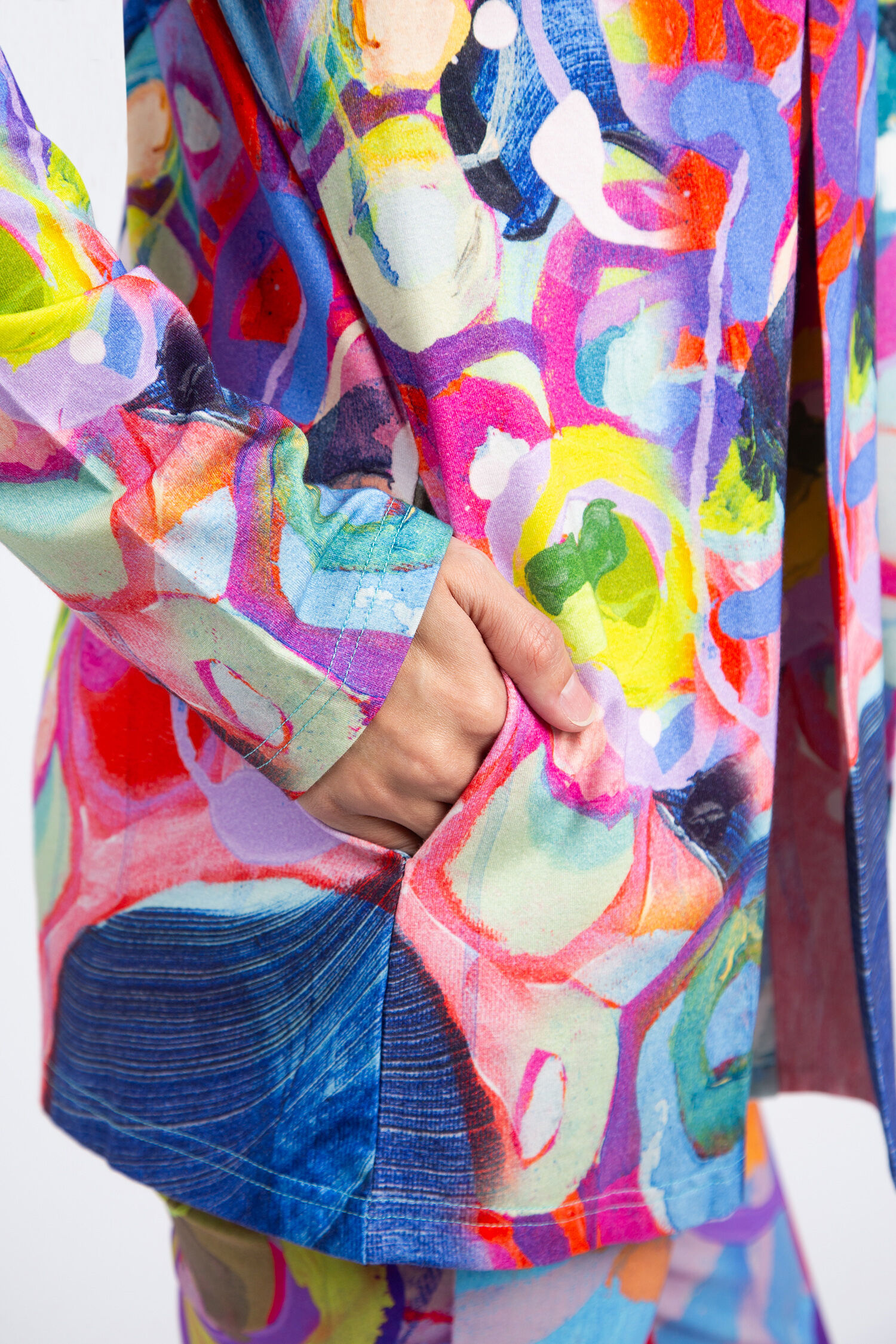 Abstract Art Bamboo Cardigan Image 5