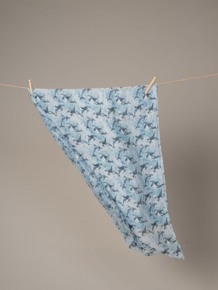 Lightweight Orca Whale Scarf