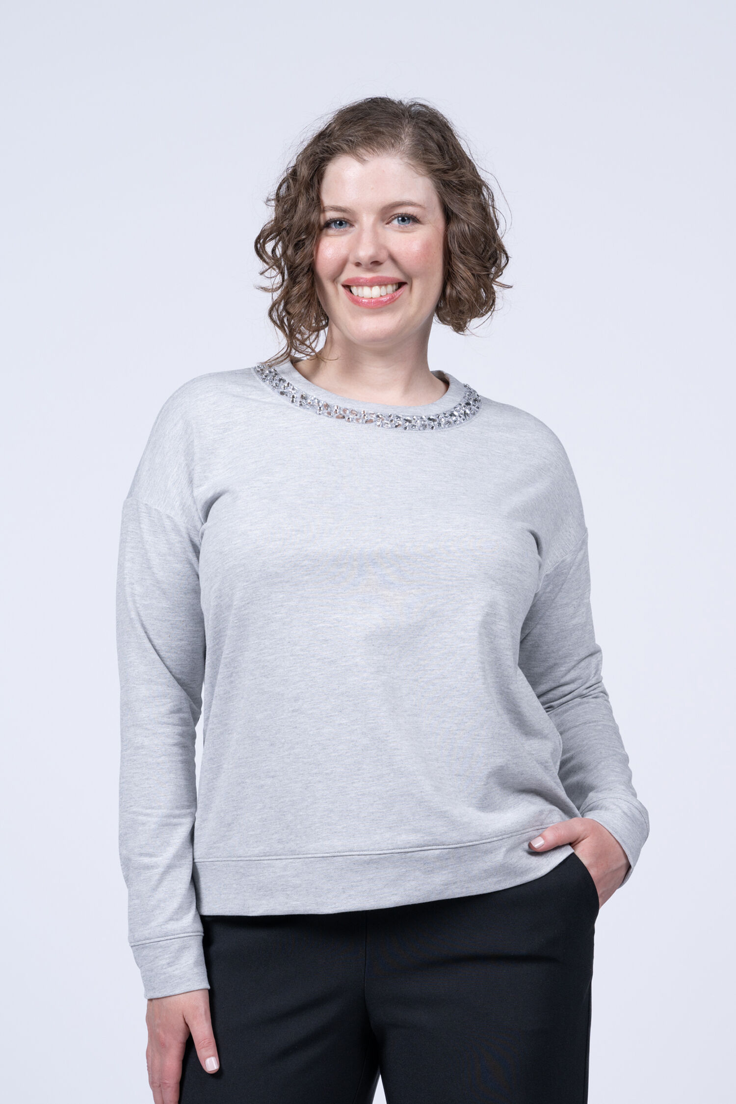 Jewel Neckline Top Image 1