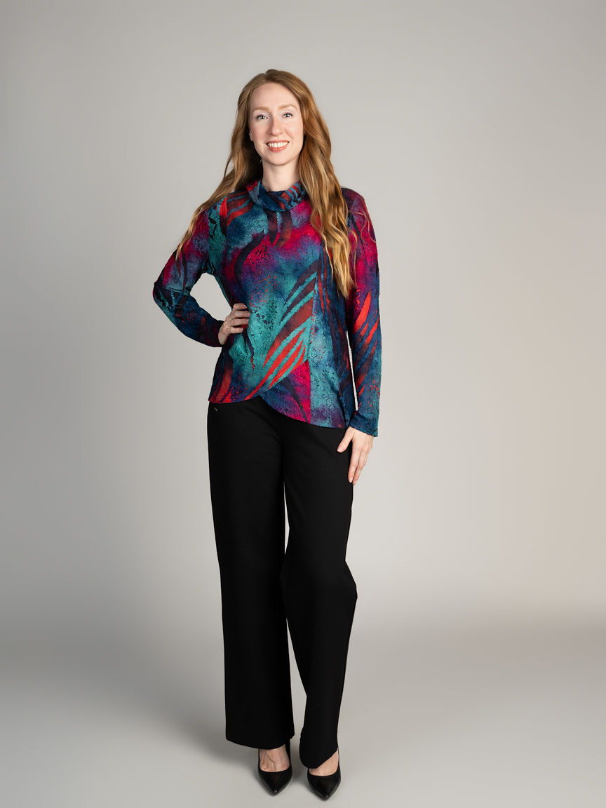 Long Sleeve Cowl Neck Top