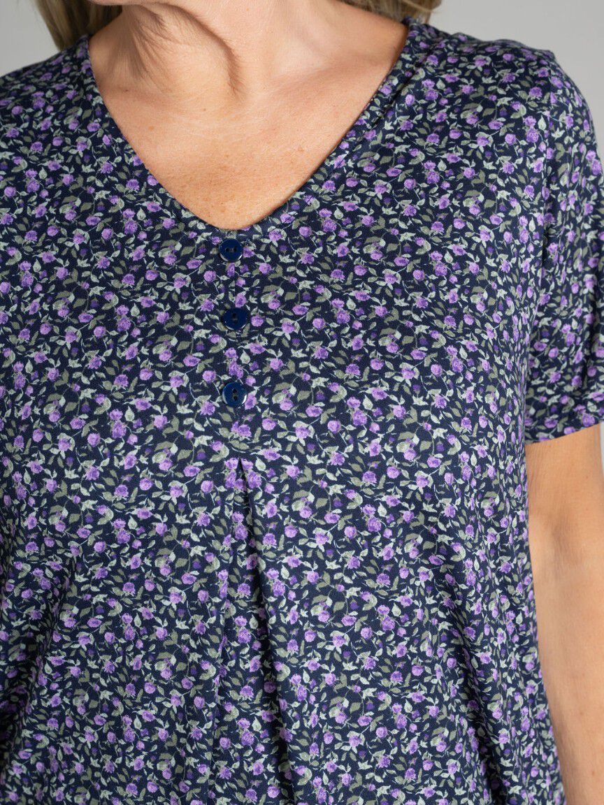 Soft V-Neck Floral Top Image 2