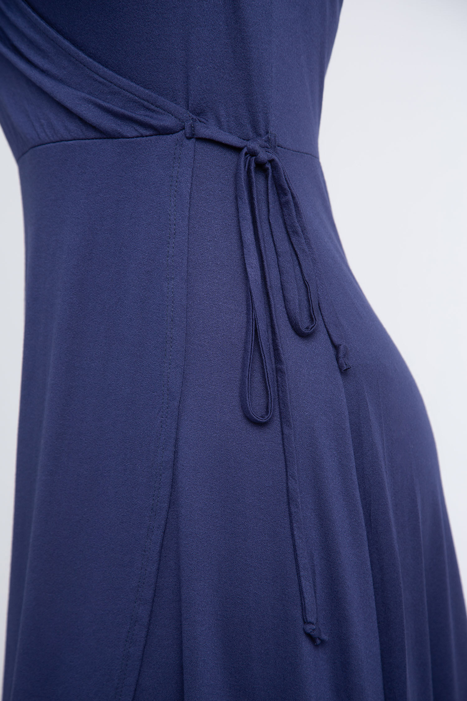 Faux Wrap Midi Dress Image 4