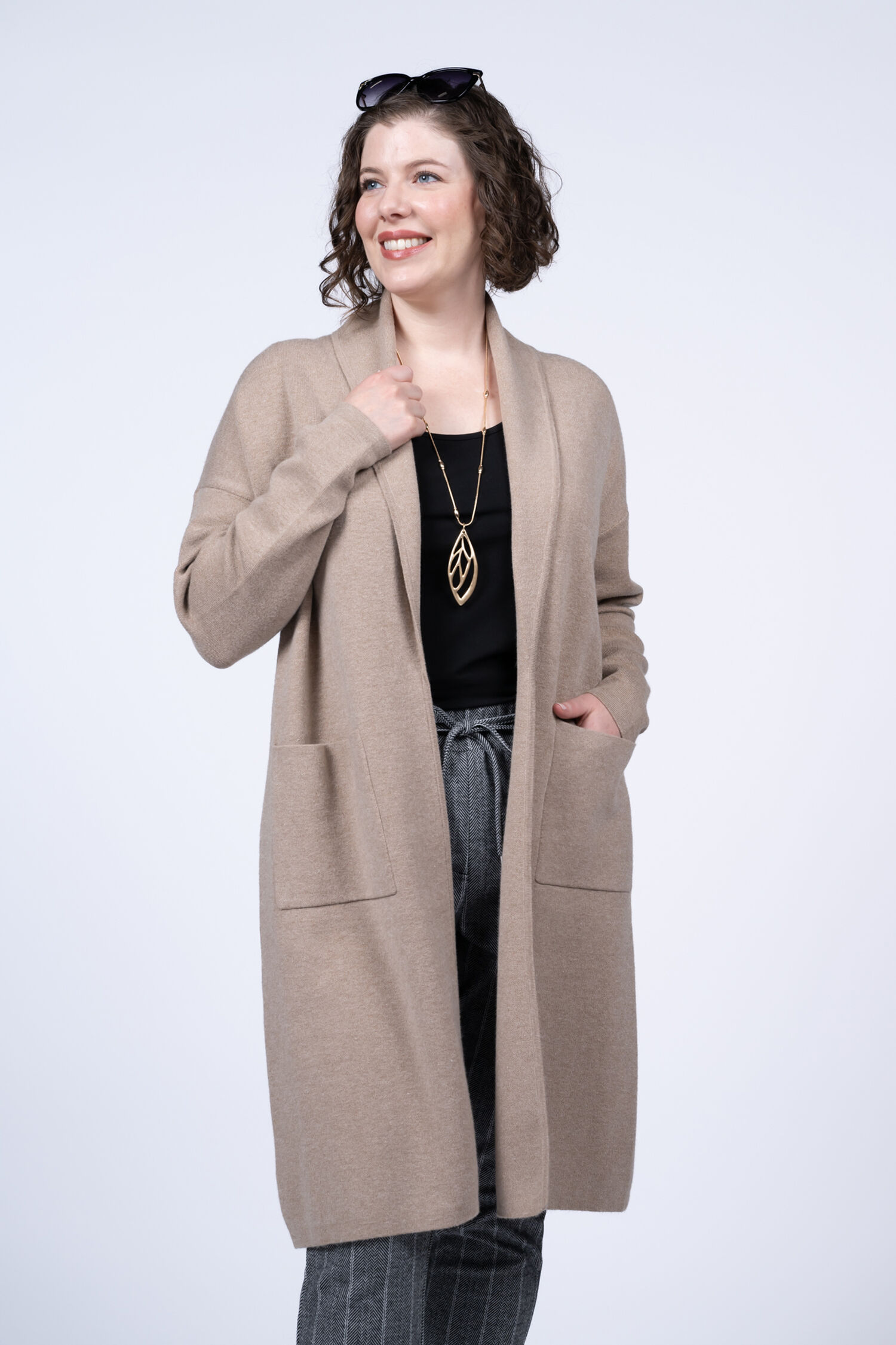 Open-Front Long Cardigan  Image 2