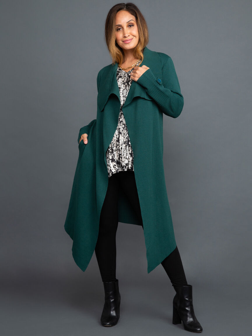 Knit Trench Coatigan Image 5