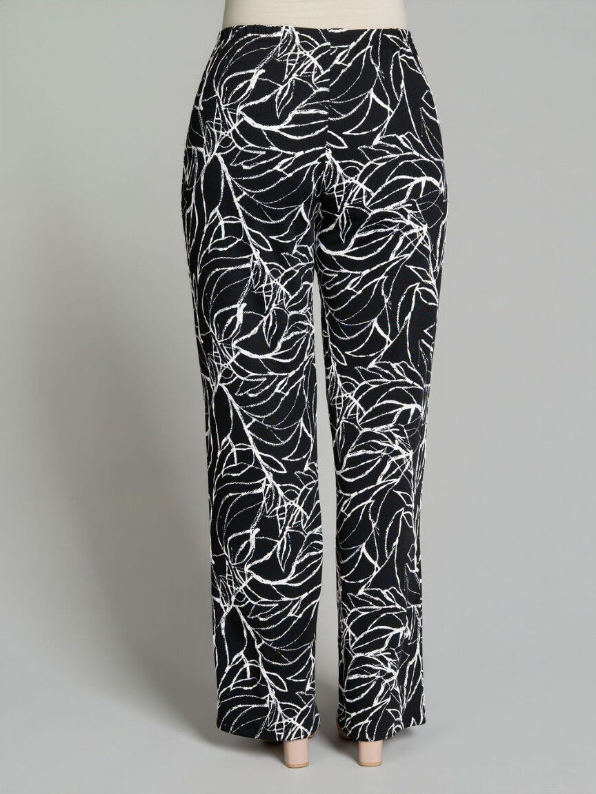 Elastic Waist Straight Leg Pants