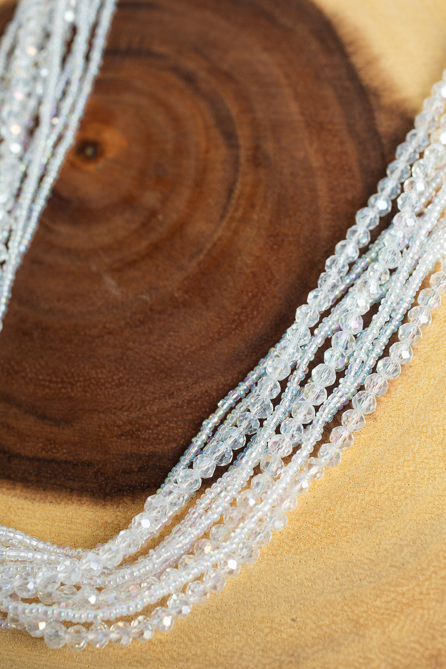 Long Beaded Necklace w/ Double Magnet Closure Image 2