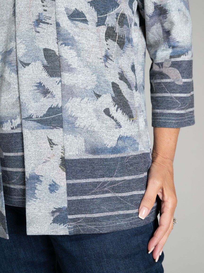 3/4 Sleeve Printed Foolers Top