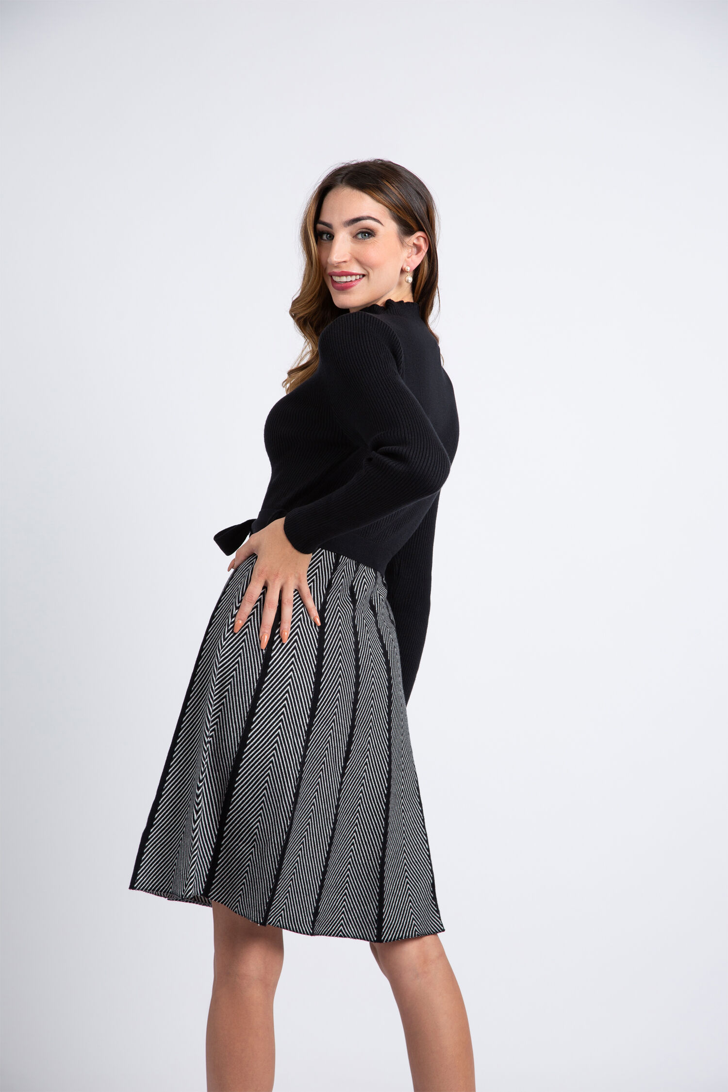 Long Sleeve Midi Sweater Dress Image 4
