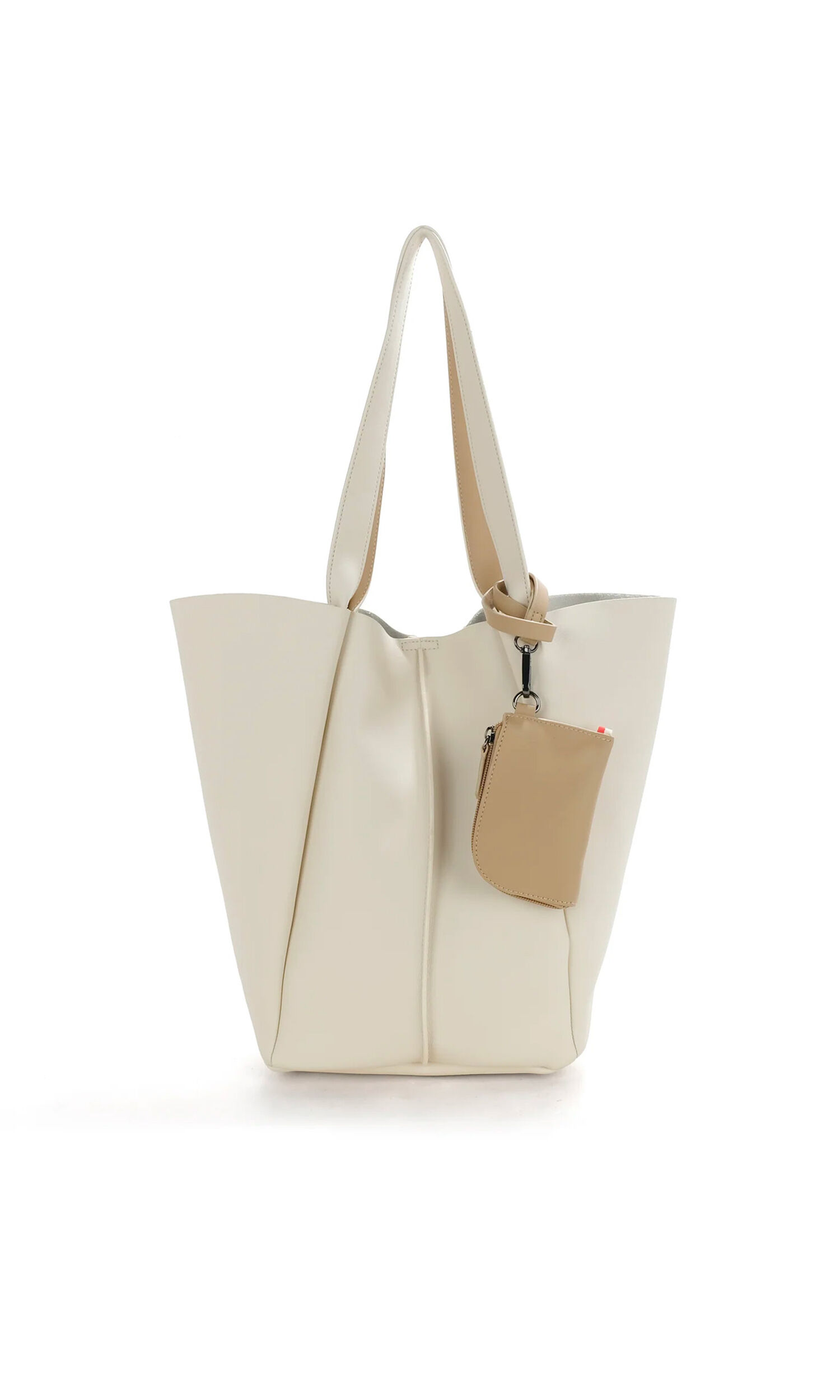 Unlined Vegan Leather Tote Image 2