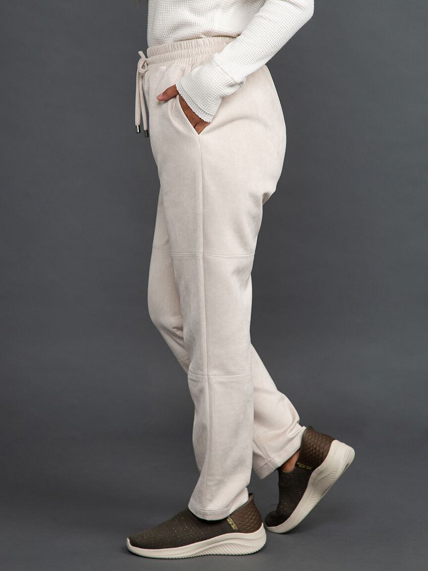 Cropped Suede Pull-On Pant Image 3