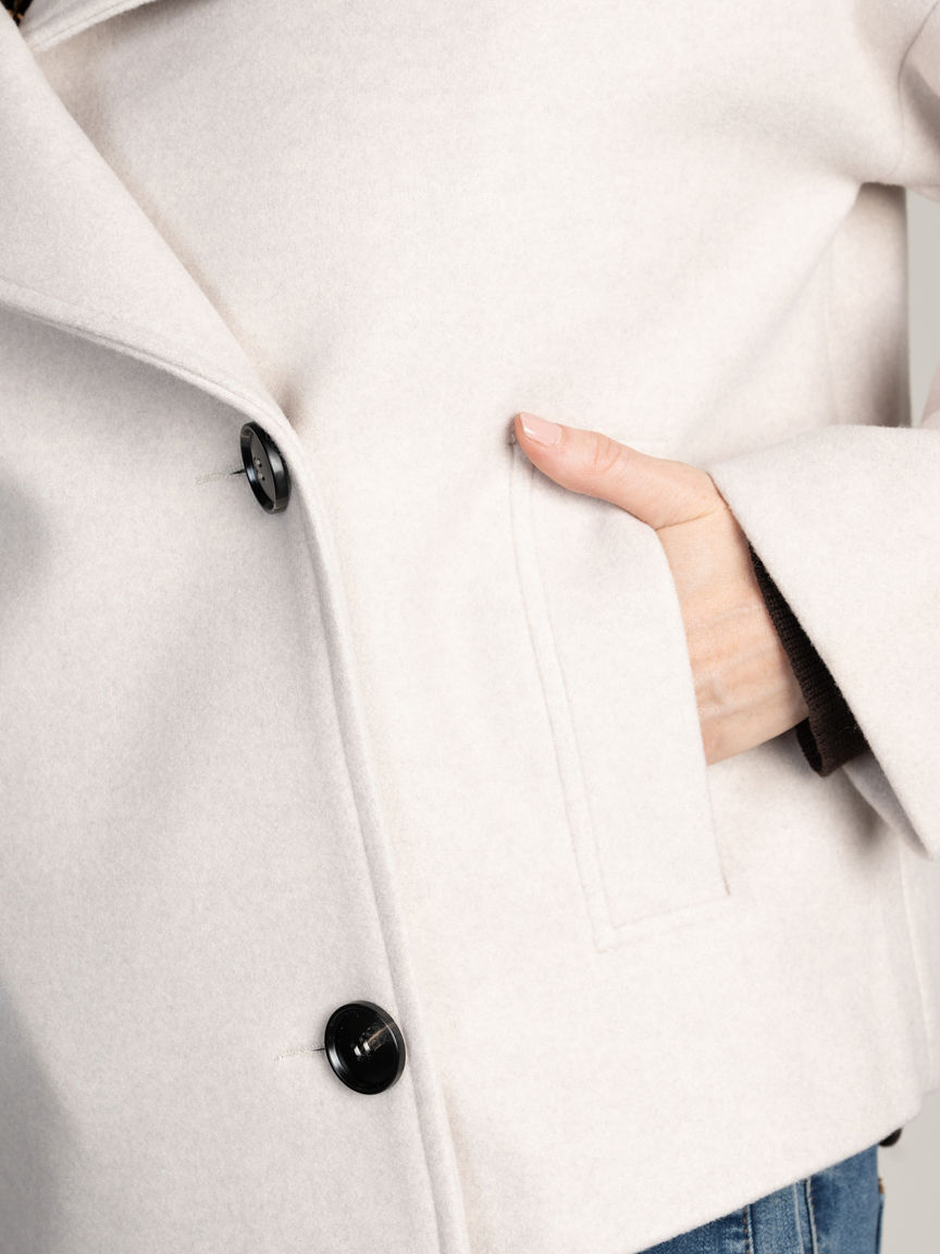 Sleek Funnel Neck Coat