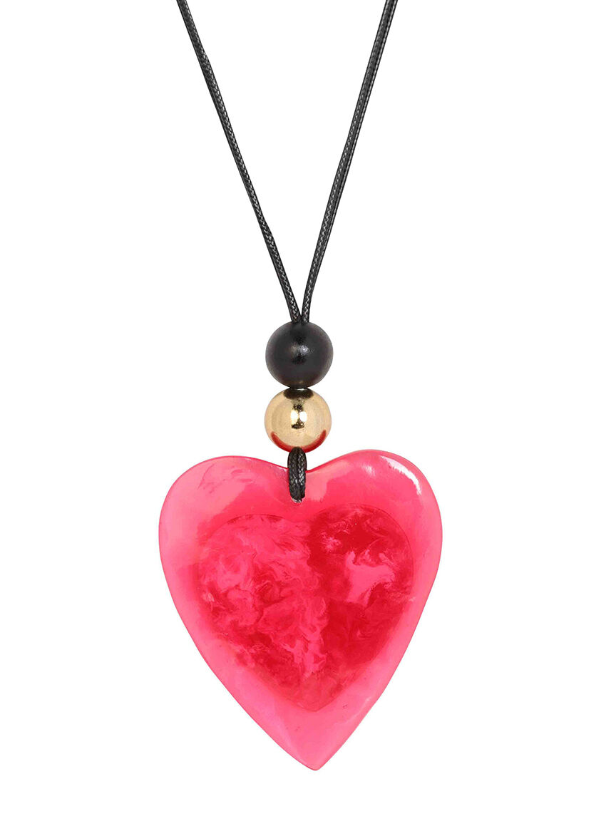 Heart Pendant Long Necklace Image 2