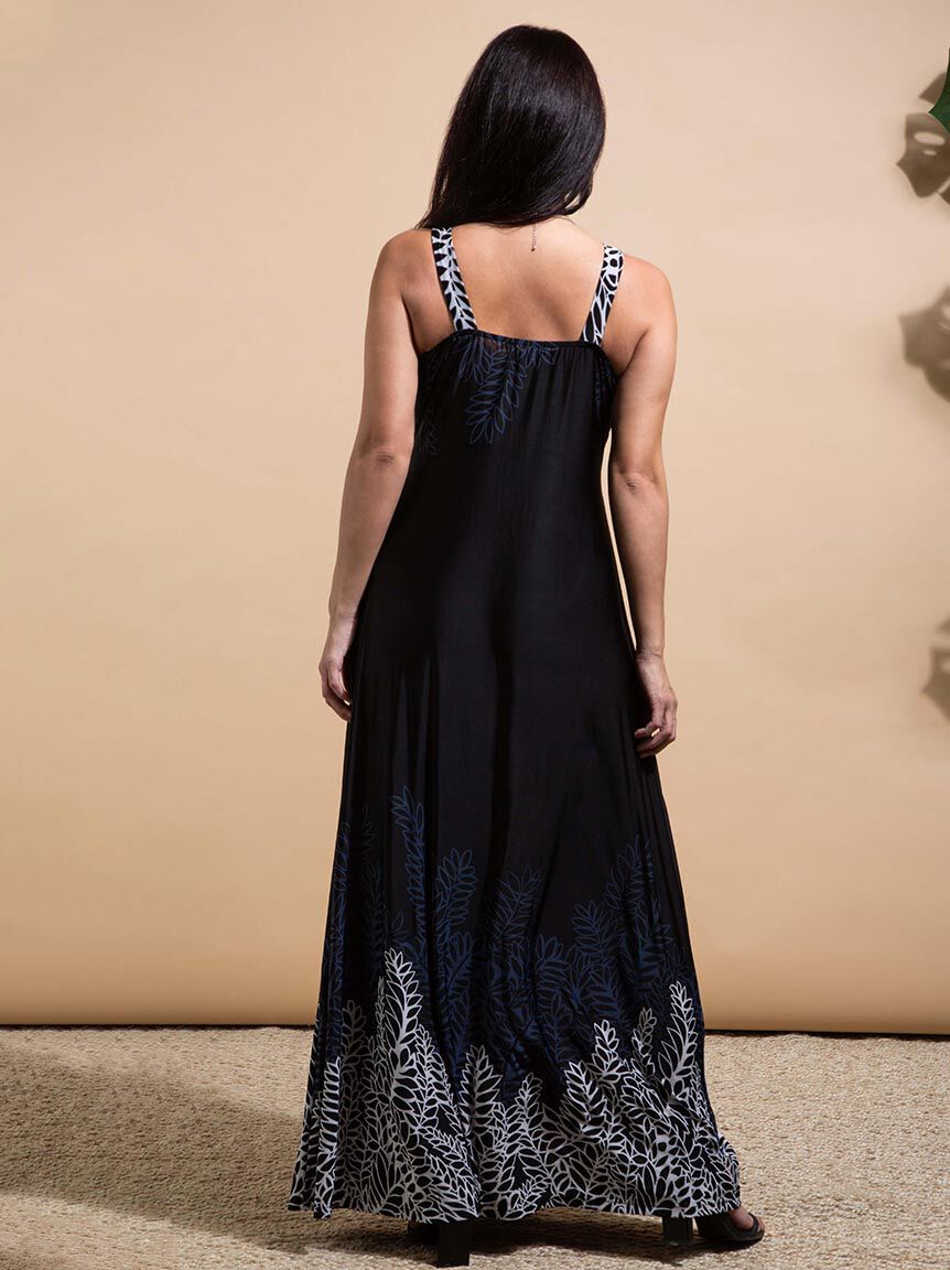 Border Print Grecian Maxi Dress Image 3