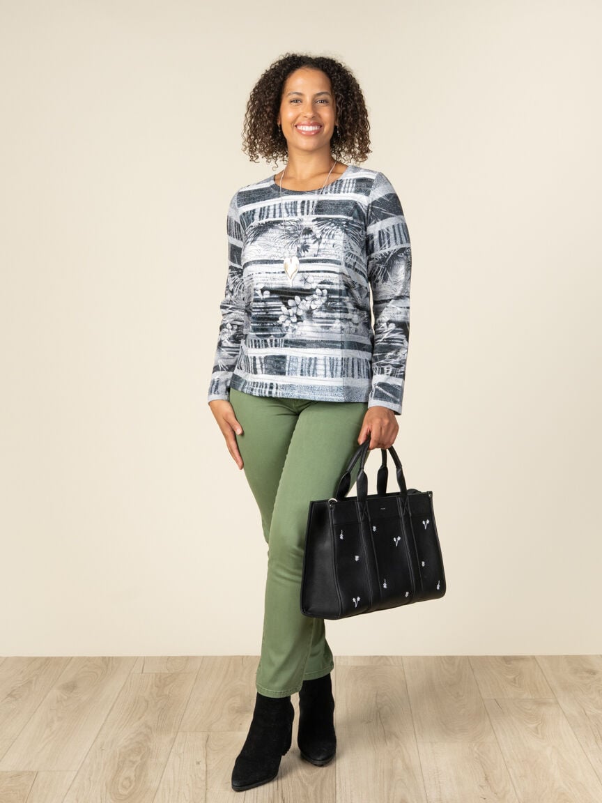 3/4 Sleeve Top with Lurex