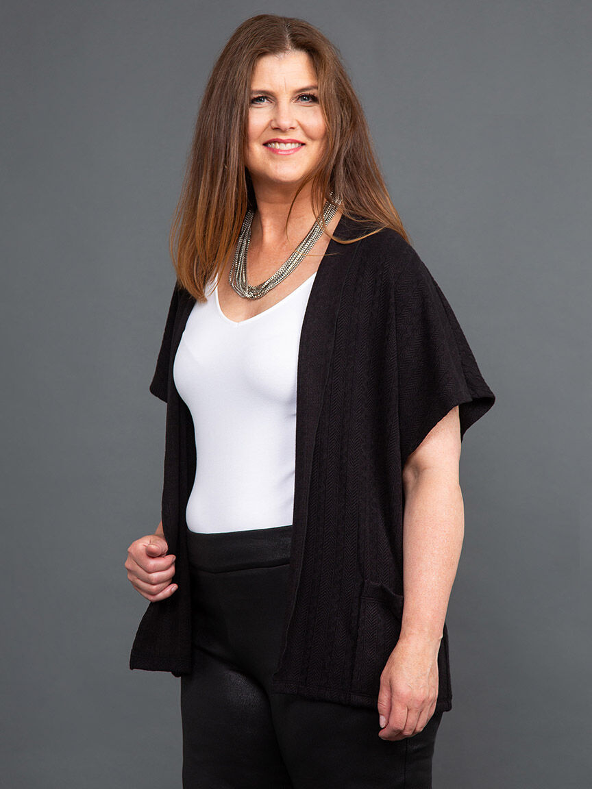 Longline Open Front Cardigan