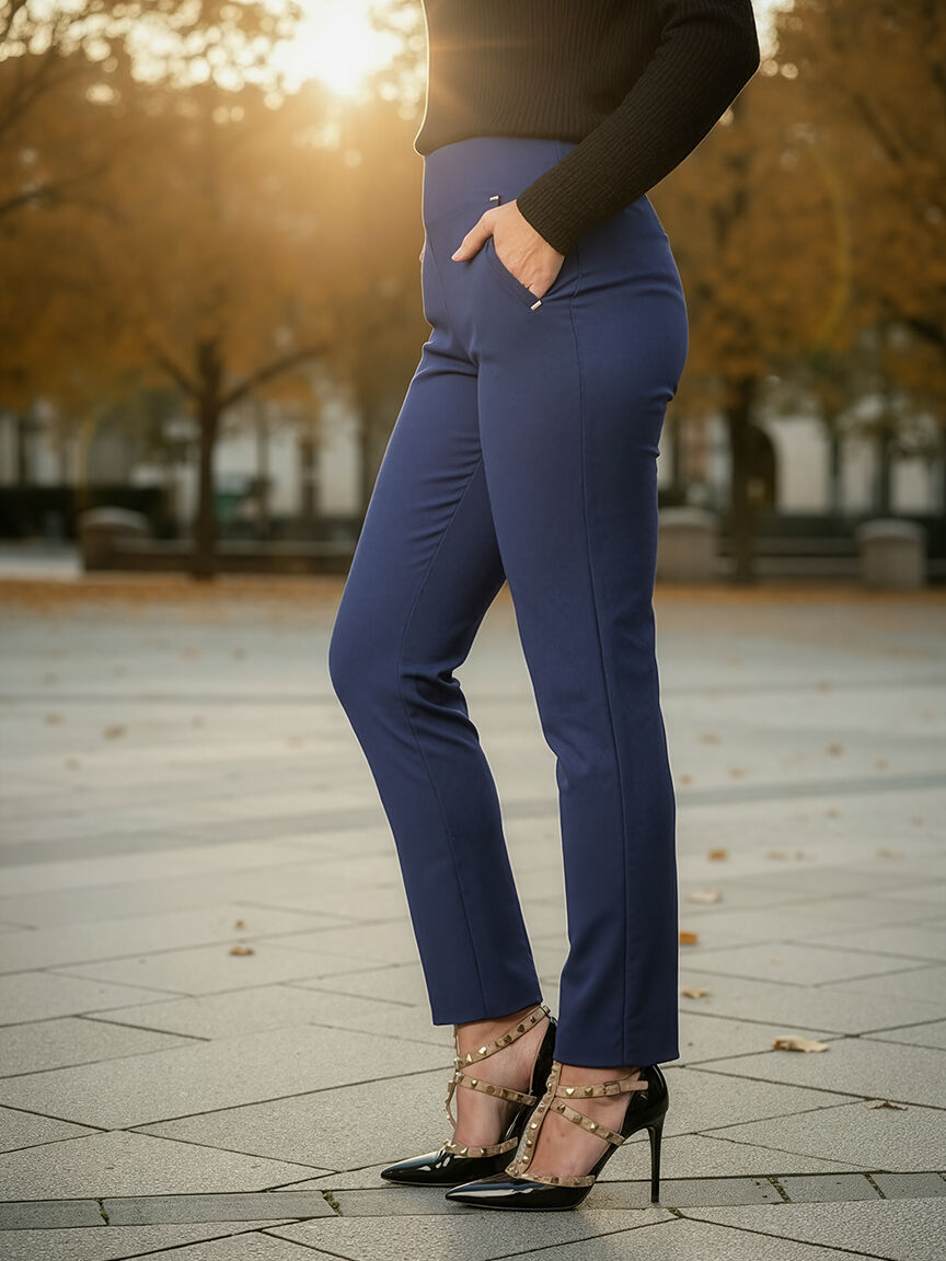 Pull-On Slim Leg Trousers