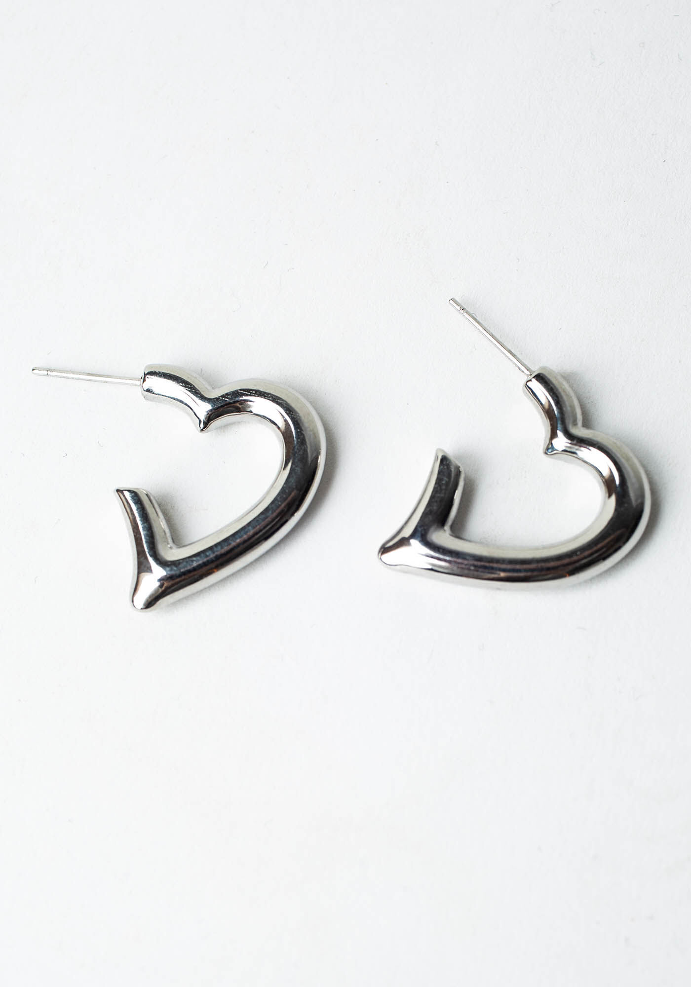 Heart Hoop Earrings Image 2