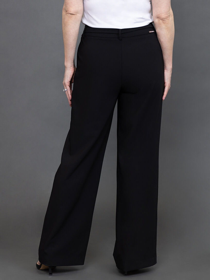 Pull On Wide Leg Pant with Belt