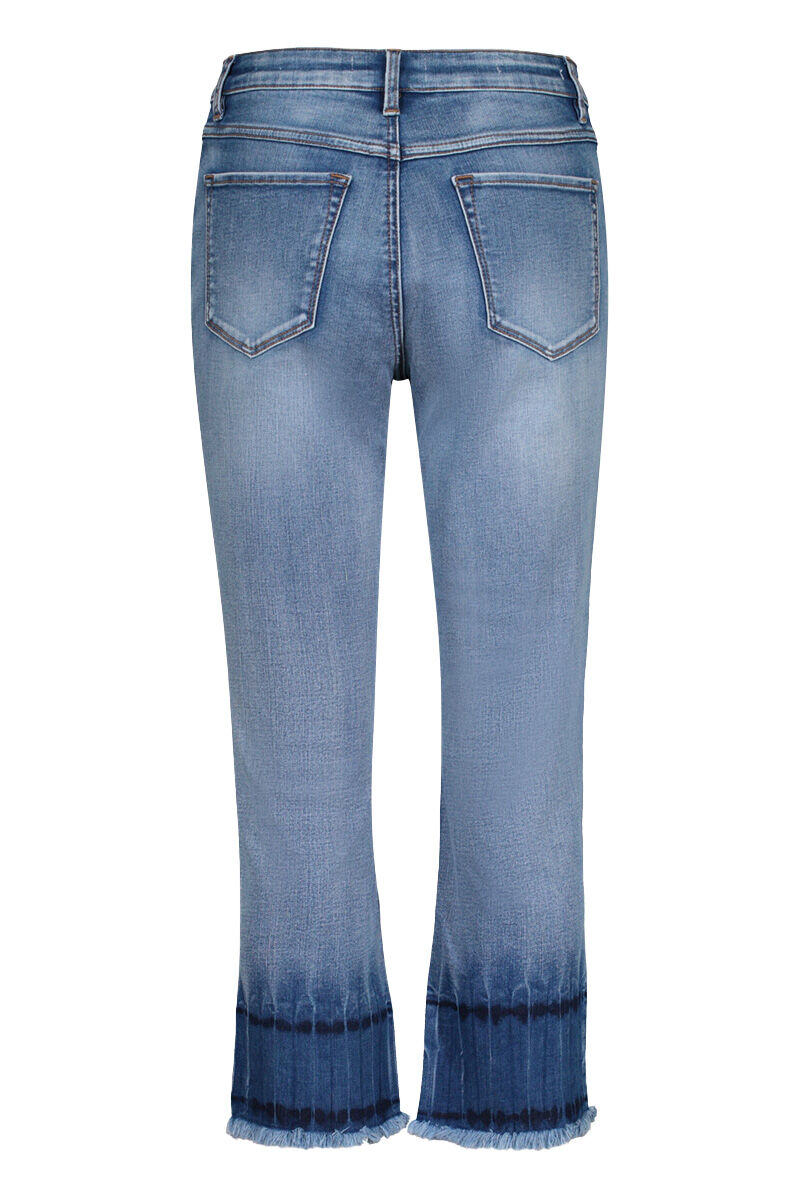 Tie Dye Crop Audrey Jean with Frayed Hem Image 2