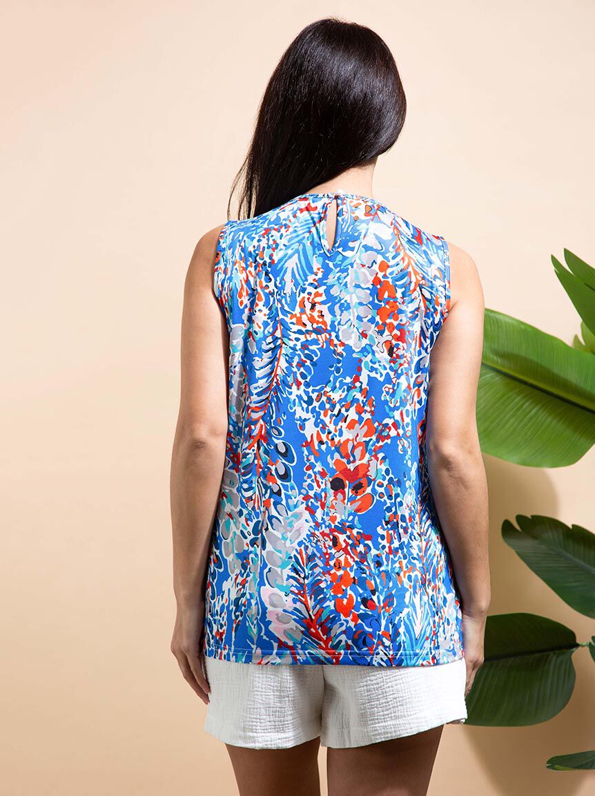 Back Keyhole Sleeveless Top Image 4