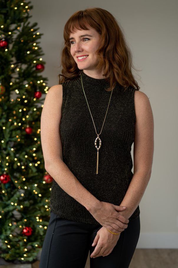 Sparkly Glitter Mockneck Image 1