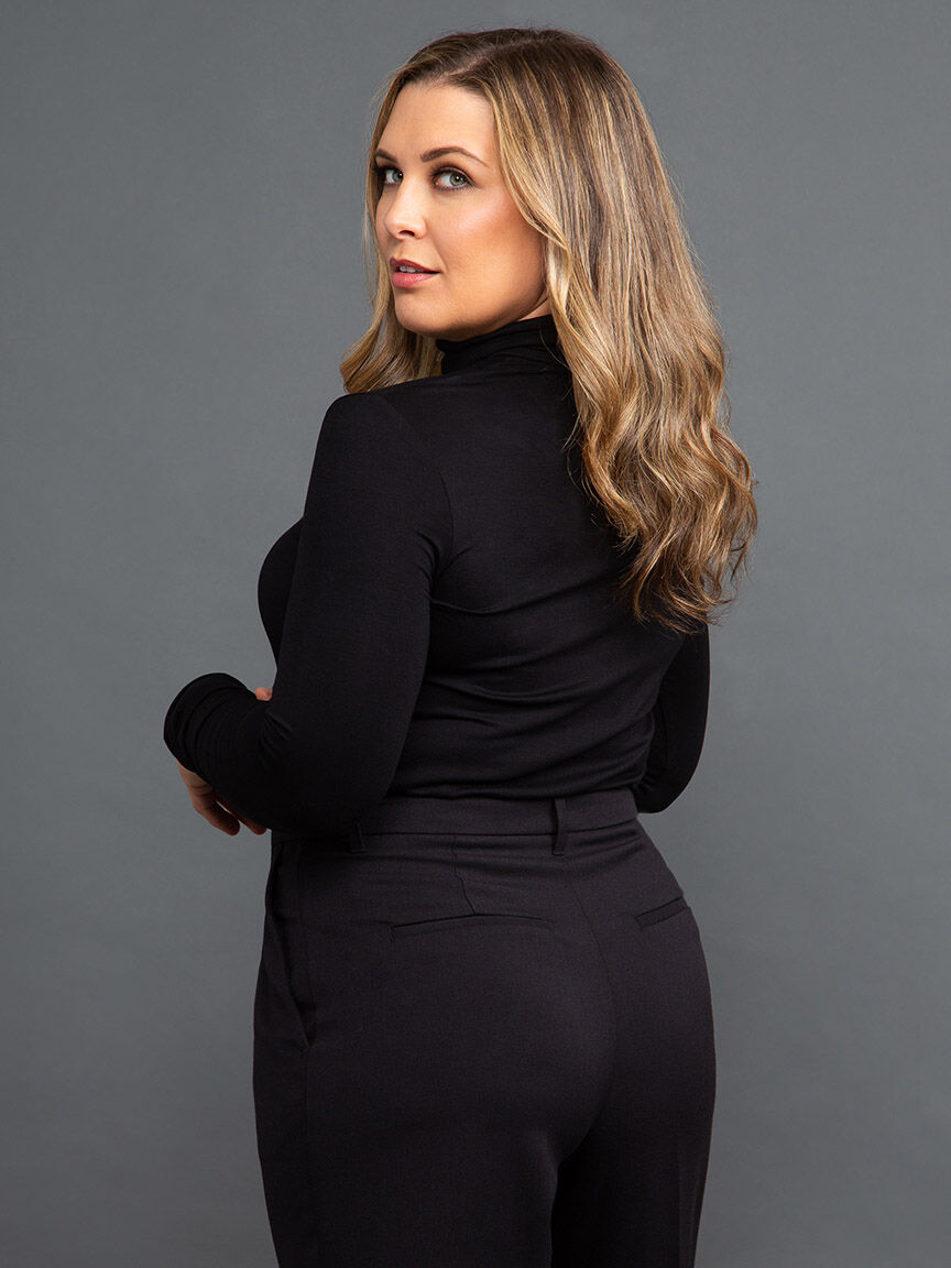 Long Sleeve Mock Neck Top Image 3