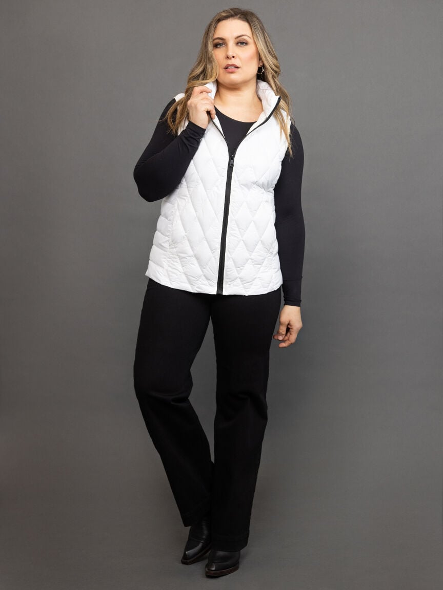 Diamond Quilted Puffer Vest  Image 1