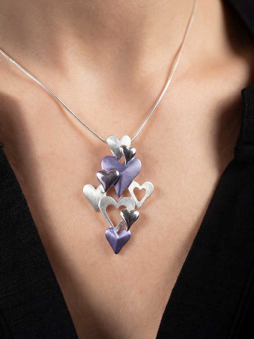 Diamond Frame Heart Necklace